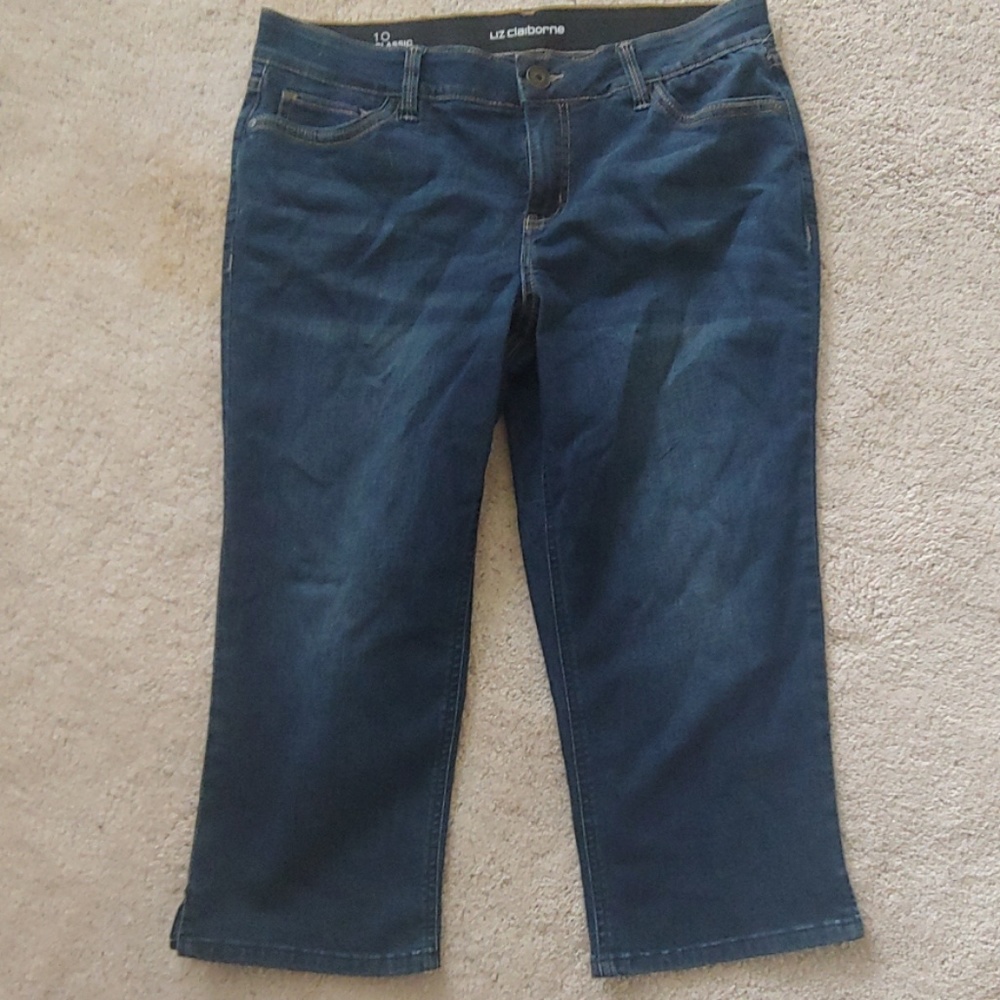 Size 10 Denim Classic Crops Liz Claiborne